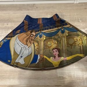XS beauty and the beast belle skater skirt